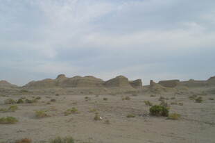 荒凉沙漠中的奇特地貌景观