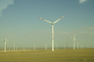 草原上的风力发电机组