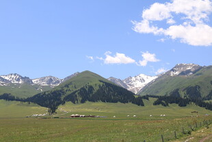 草原与远山的壮美风光