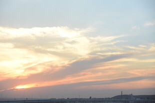 美丽晚霞天空景色