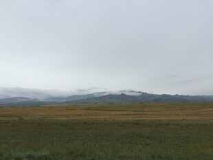 广袤草原上的朦胧天际