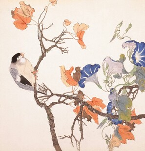 枝头花鸟图