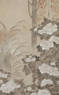 中式花卉草木雅致图景
