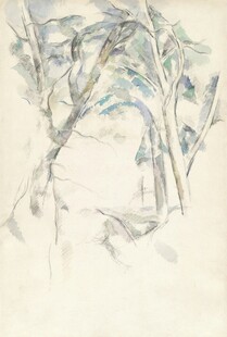 水墨风枝叶画作
