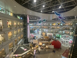 商场内部繁华购物景象