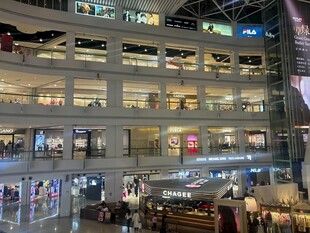 繁华商场内部热闹景象