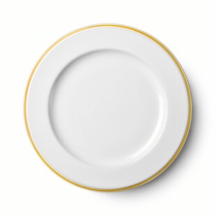 金边白色餐盘