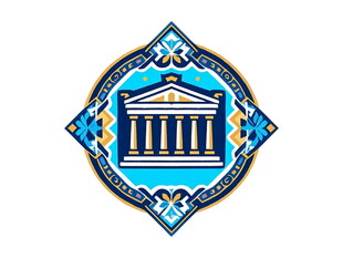 希腊风格建筑装饰徽章