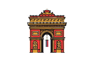 彩色凯旋门图案设计