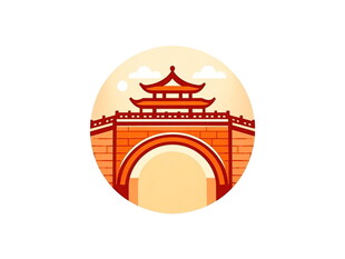 中式古典城楼图标