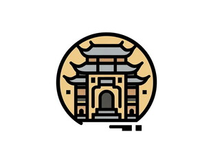 中式古建筑图标设计