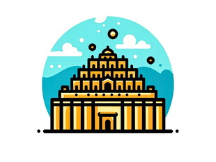 玛雅金字塔建筑图标