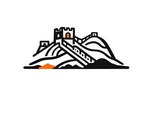 简约风格长城图标设计