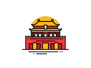 北京天坛建筑图标设计