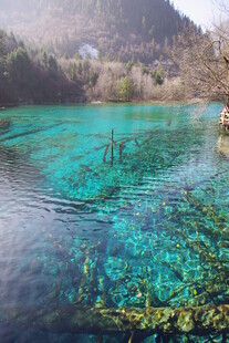 梦幻蓝绿水景 自然之美