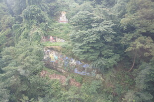 山林中的隐秘彩色建筑