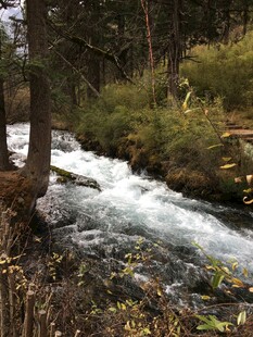 山间湍急溪流风景