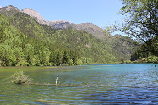 青山绿水间的秀丽湖泊