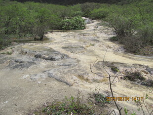 山间泥泞溪流景观