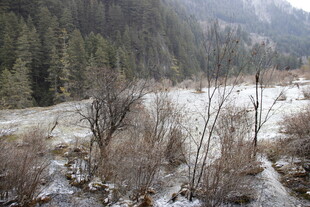 冬日山林雪景图