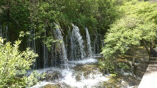 山林间的秀丽小瀑布