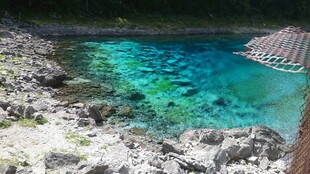 清澈碧蓝的海边水下景观