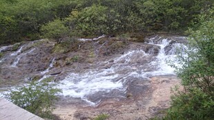 山间溪流潺潺流淌