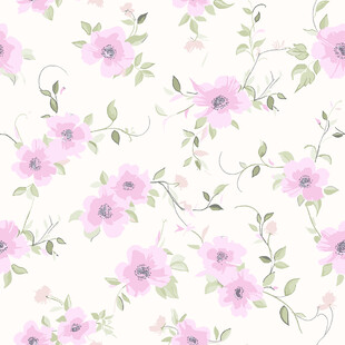 淡粉花卉图案背景