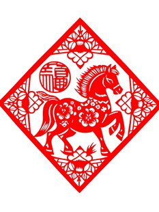 马年剪纸艺术图案