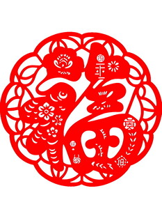 圆形福字剪纸