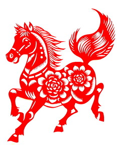 剪纸骏马灵动喜庆祥瑞