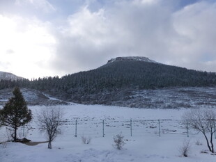 冬日雪覆山野风景