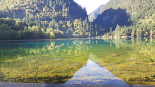 秀丽山水间的澄澈湖泊