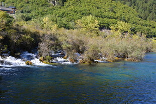 青山绿水间的清澈河流