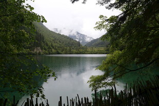 静谧山林间的幽美湖泊