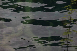 湖面倒影 静谧自然景致