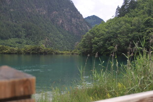 青山绿水间的静谧湖泊