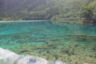 清澈幽美的山间碧湖