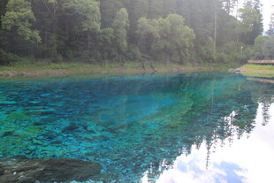 梦幻蓝湖 森林环绕之景