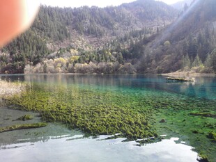 梦幻清澈的山间湖泊美景