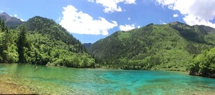 梦幻般的翠绿山水美景