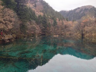 九寨沟幽美清澈的湖水