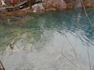 清澈见底的山间溪水