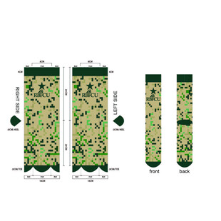 绿色波点图案长筒袜设计图