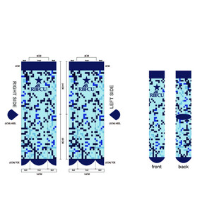 不同尺寸蓝色花纹柱状物