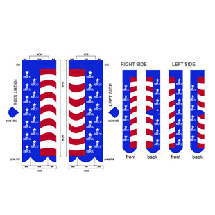 美国国旗图案柱状统计图