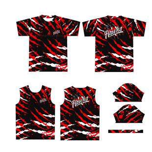 红黑斑马纹潮流服饰套装