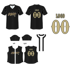 黑色棒球服饰套装展示