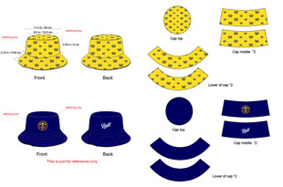 多款帽子及配饰设计图