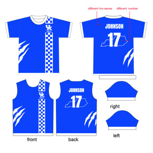 蓝色运动服设计款式展示